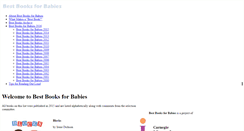 Desktop Screenshot of bestbooksforbabies.org